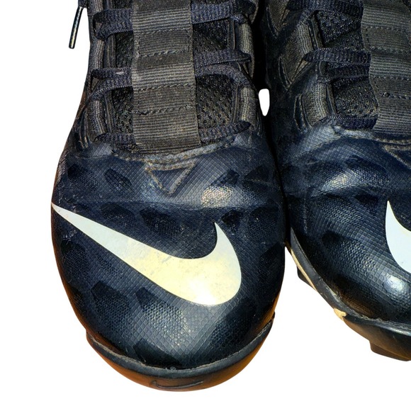 Nike Force Savage Shark 2 MENS 9 PRE-OWNED BLK Football Cleats Shoes AQ7722-001 - Picture 6 of 15